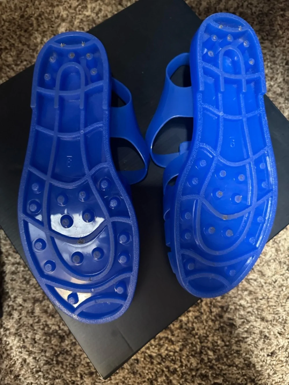 Old Navy women’s jelly sandals sz 9 cobalt blue Closed Toe womens 90s Nostalgia - Picture 5 of 5